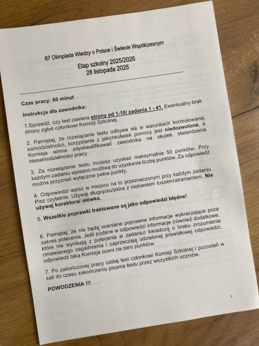 Olimpiady Wiedzy o Polsce i Świecie Współczesnym